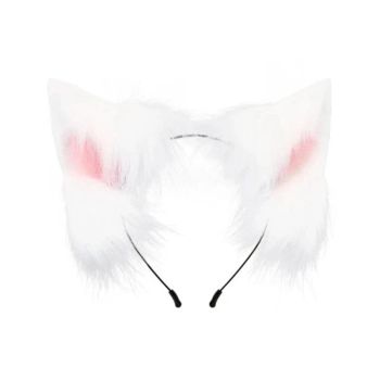 House Of Dasein Women Girls Cartoon Fox Ears Shaped Headband Plush Hair Hoop Cosplay Accessories - Style T1