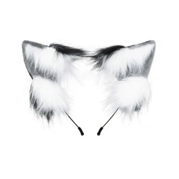 House Of Dasein Women Girls Cartoon Fox Ears Shaped Headband Plush Hair Hoop Cosplay Accessories - Style T2