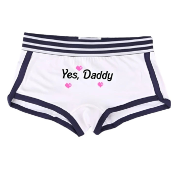 House Of Dasein Yes Daddy Cotton Underwear Boyshorts For Women Comfortable Shorts - White - Xxl