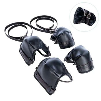 House Of Dasein Bdsm Bondage Gears Fetish Dog Slave Crawling Costume For Couples - Leather Elbow And Knee Gear