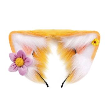 House Of Dasein Women Girls Cartoon Fox Ears Shaped Headband Plush Hair Hoop Cosplay Accessories - Style E-Children