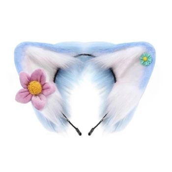 House Of Dasein Women Girls Cartoon Fox Ears Shaped Headband Plush Hair Hoop Cosplay Accessories - Style L-Adult