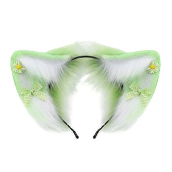 House Of Dasein Women Girls Cartoon Fox Ears Shaped Headband Plush Hair Hoop Cosplay Accessories - Style B-Adult