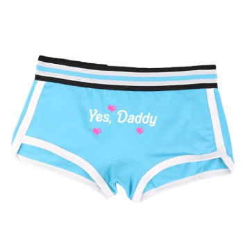 House Of Dasein Yes Daddy Cotton Underwear Boyshorts For Women Comfortable Shorts - Light Blue - Xxl