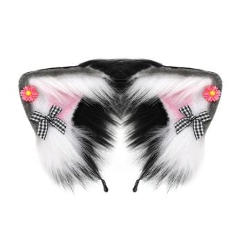 House Of Dasein Women Girls Cartoon Fox Ears Shaped Headband Plush Hair Hoop Cosplay Accessories - Style C-Children
