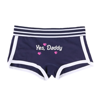 House Of Dasein Yes Daddy Cotton Underwear Boyshorts For Women Comfortable Shorts - Navy Blue - Xl