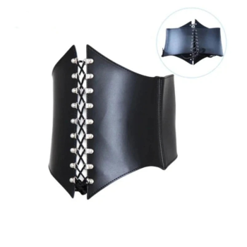 House Of Dasein Leather Corset Sex Toys Fetish Slave Restraint Waist Costume For Women - M - Corset A