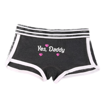 House Of Dasein Yes Daddy Cotton Underwear Boyshorts For Women Comfortable Shorts - Dark Gray - L