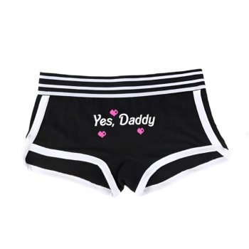 House Of Dasein Yes Daddy Cotton Underwear Boyshorts For Women Comfortable Shorts - Black - M