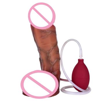 House Of Dasein Lifelike Squirting Penis Silicone Dildo With Sucker For Women Anal Plug - Style 124 With Bulb