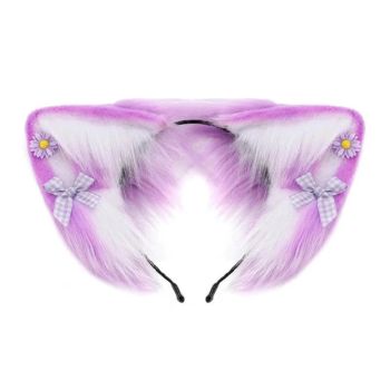 House Of Dasein Women Girls Cartoon Fox Ears Shaped Headband Plush Hair Hoop Cosplay Accessories - Style G-Children