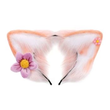 House Of Dasein Women Girls Cartoon Fox Ears Shaped Headband Plush Hair Hoop Cosplay Accessories - Style I-Adult