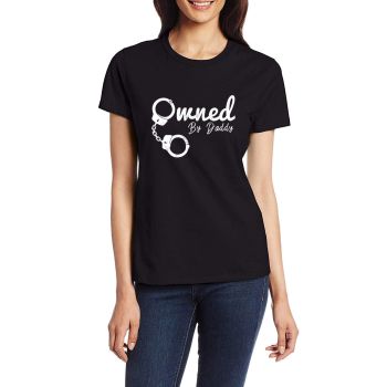 House Of Dasein Owned By Daddy Shirt Bdsm Ddlg Submissive T-Shirts For Fantasy And Fetish Use - Black - Xs