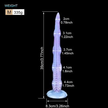 House Of Dasein Pastel Purple Sea Jade Long Tentacle Silicone Dildo - Medium