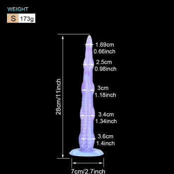 House Of Dasein Pastel Purple Sea Jade Long Tentacle Silicone Dildo - Small