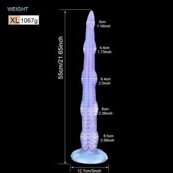 House Of Dasein Pastel Purple Sea Jade Long Tentacle Silicone Dildo - Extra Large