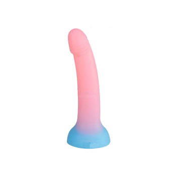 House Of Dasein Soft Flexible Luminous Glowing Suction Cup Dildo For Women Maximum Pleasure Vag - Pale Orange