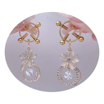 House Of Dasein Diamond Pearl Advanced Nipple Clamp Training Abuse Toy Female Male Unisex - Four Screw