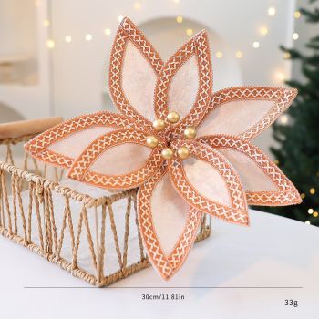 House Of Dasein Saint Yuan New Arrival Faux Velvet Preserved Christmas Flower Branches Tree Decoration Holiday - Golden