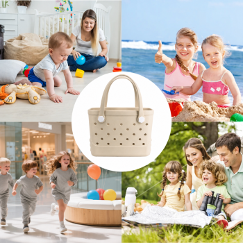 Waterproof Hexagon Mesh Beach Bag - Large Capacity Travel Storage Tote for Swimwear Towel Sunglasses - Apricot Small 28x21x11cm