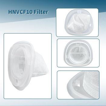 6-Pack Replacement Filter Compatible with BLACK+DECKER HNVCF10 Vacuum Cleaner - Washable Reusable Foam Filter with Hole Design for BDH1000CHV BDH1200NVAV BDH7200CHV