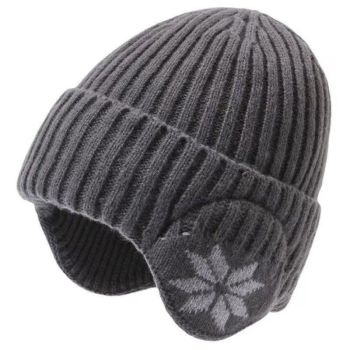 Winter Thick Fleece Lined Ear Protection Hat - Thermal Knit Beanie for Men Women - Warm Skull Cap for Cycling Outdoor Running - Beige