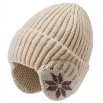 Winter Thick Fleece Lined Ear Protection Hat - Thermal Knit Beanie for Men Women - Warm Skull Cap for Cycling Outdoor Running - Black
