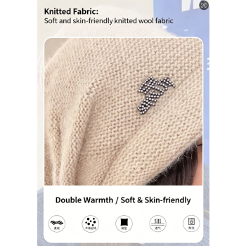 Ribbed Knit Beanie Hat - Winter Warm Skull Cap for Men Women - High Quality Acrylic Close Fit Casual Cuffed Hat - White
