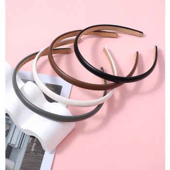 4Pcs Skinny Leather Headbands for Women, Skinny Headbands for Women Non Slip Suitable for Casual Office and Stylish Daily Wear