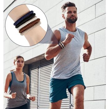 Mens Hair Ties, 10 Pack Hair Ties for Men Guys with Smooth Beads (Multicolor)