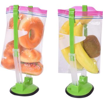 Baggy Rack - (8 Pack),Food Storage Bags Clip, For Food Prep Bag/Plastic Freezer Bag/Ziploc Bag Holder Stand,Meal Planning/prep Bag Holders.