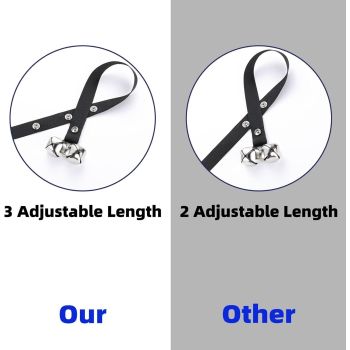 2 Pack Dog Doorbells, Dog Training Bells for Go Outside Potty Training Bell Communication Device, Adjustable Strap Door Bell, Dog Bells Puppy Training Bell with Free Whistle