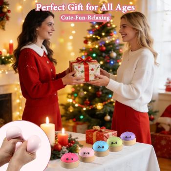 Dumpling Squishy, Dumpling Squishy Mystery Box, Cute Big Squishy Dumpling Stress Ball Fidget Sensory Toy for Adults Anxiety Relief, Novelty Squeeze Ball for Office Desk (Pink)