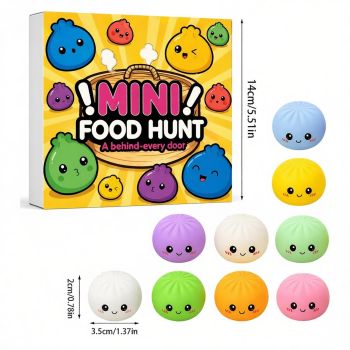 Fidget Squishy Stress Relief Toy 9-Grid Blind Box - Mystery Dumpling Squishy Calendar - Adult Decompression Squeeze Toy - GJ863-005