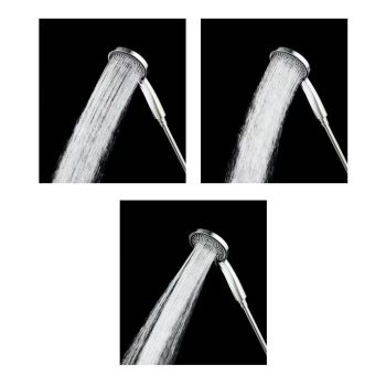 Starry Sky 3-Mode Handheld Shower Head - Large Panel High Pressure Showerhead for Bathroom - Black with 9 Inch Top Spray