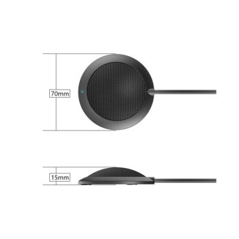 Conference USB Microphone Computer Desktop Mic with LED Indicator Plug and Play
