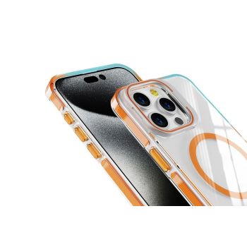 For iPhone 16 Series Phone Case with Stand Full Body Case -Orange /iPhone 16 Pro Max