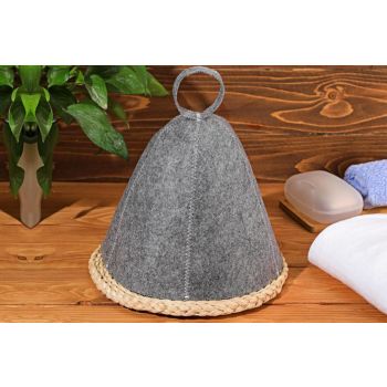 2-Pack Felt Sauna Hats - Quick Dry Bath Caps for Spa & Swimming (23x25cm)