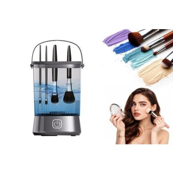 Electric Makeup Brush Cleaner and Dryer Machine Automatic Brush Super Fast Cleaning Tool -White