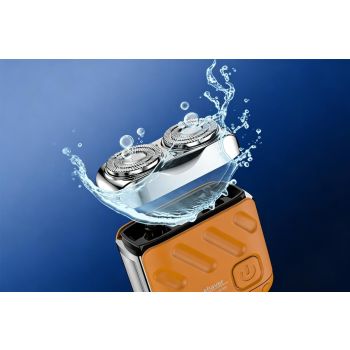 Mini Portable Electric Shaver for Men Wet Dry Waterproof Rechargeable Long Battery Life - White
