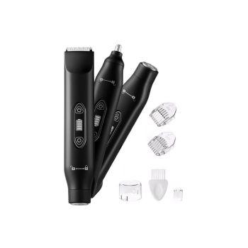 3-in-1 Electric Shaver Nose Hair Trimmer for Face Body Bikini Underarm and Legs - Black