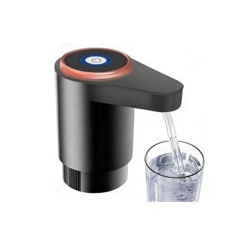 Portable Electric Water Bottle Pump Automatic Dispenser For Home Kitchen Camping - Black