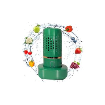 Portable Fruit and Vegetable Cleaning Machine Rechargeable Food Washing Purifier Vegetable Washer -Dark Blue
