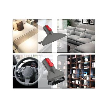 6Pcs Brush Attachment Tools Kit Compatible for Dyson V7 V8 V10 V11 Vacuum Cleaner Accessories Cordless Stick Vacuum Cleaner Accessory Replacement Including Flexible Hose, Crevice Tool, Mattress Tool, Stiff Dust Brush