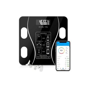 Smart Digital Bathroom Body Fat Scale 180KG Bluetooth Scales Weight -White