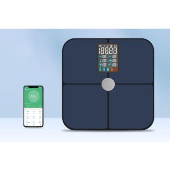Smart Digital Bathroom Body Fat Scale 180KG Bluetooth Scales Weight for BMI Water -White
