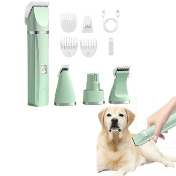 Pet Grooming Kit Cat Dog Clippers Pet Hair Trimmer Electric Shaver White