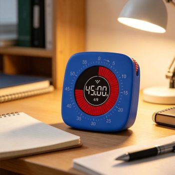60-Min Digital Visual Timer Count-Up/Count-Down Timer for Study Work Cooking Daily Tasks