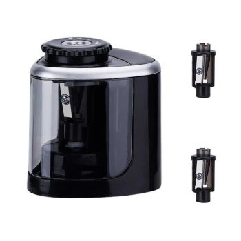 Electric Pencil Sharpener Automatic Fast Sharpener Battery Operated Black