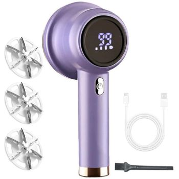 Fabric Shaver Lint Remover Rechargeable Electric Portable Sweater Defuzzer with 3 Speeds White